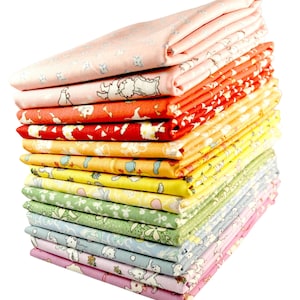 Designer Fabric 30's Reproduction Prints Fat Eighths Bundle, 14 pieces, Free Shipping image 1