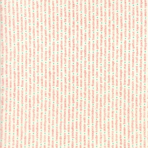 Handmade Text Red by Bonnie and Camille for Moda, 1/2 yard cotton fabric