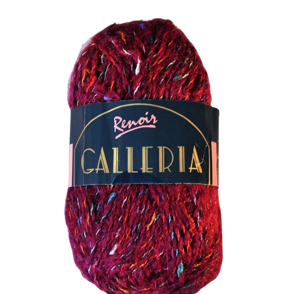 Renoir Galeria yarn, 1 3/4 oz (50 gr.) skein, Plum, Viscose/Acrylic/Wool/Polyester/Polyamide Blend