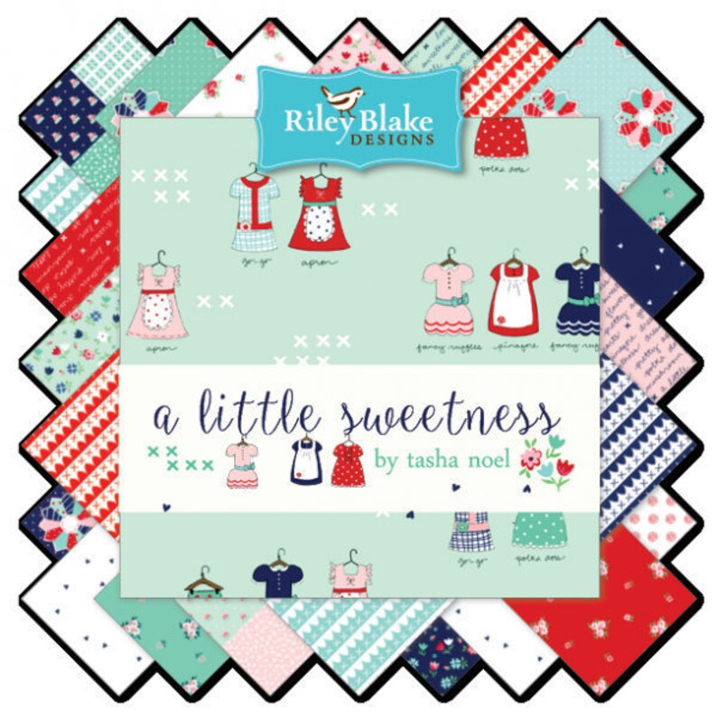 2 14 yards total A Little Sweetness White 9 Fat Quarters Bundle by Tasha Noel for Riley Blake