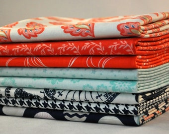 Trendsetter 8 Fat Quarters Bundle by Fancy Pants Designs for Riley Blake, 2 yards total, Free Shipping