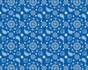 Star Spangled Bandana Blue by Doodlebug Designs for Riley Blake, 1/2 yard