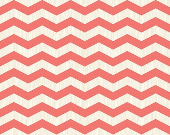 Trendsetter Chevron Coral by Fancy Pants Designs for Riley Blake, 1/2 yard