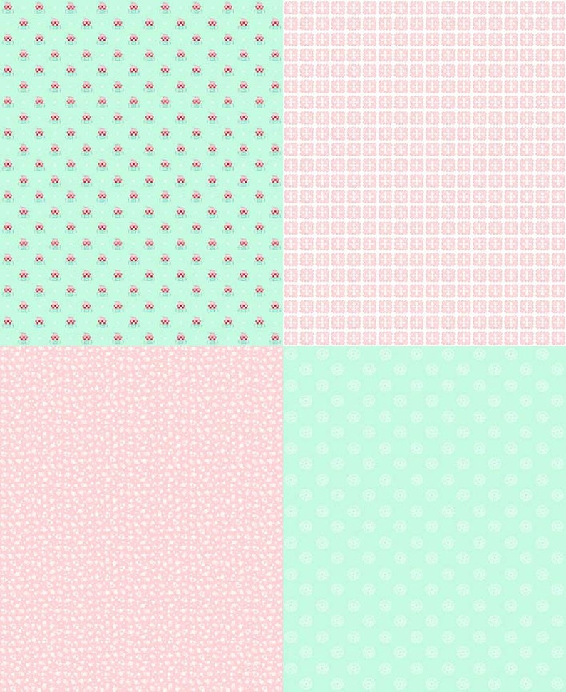 2 14 yards total A Little Sweetness White 9 Fat Quarters Bundle by Tasha Noel for Riley Blake