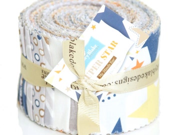 Super Star 2 1/2" strips Rolie Polie by Zoe Pearn of My Mind's Eye for Riley Blake, 22 pieces, 30% OFF