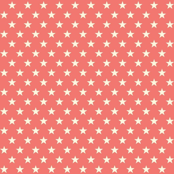 Trendsetter Stars Coral by Fancy Pants Designs for Riley Blake, 1/2 yard