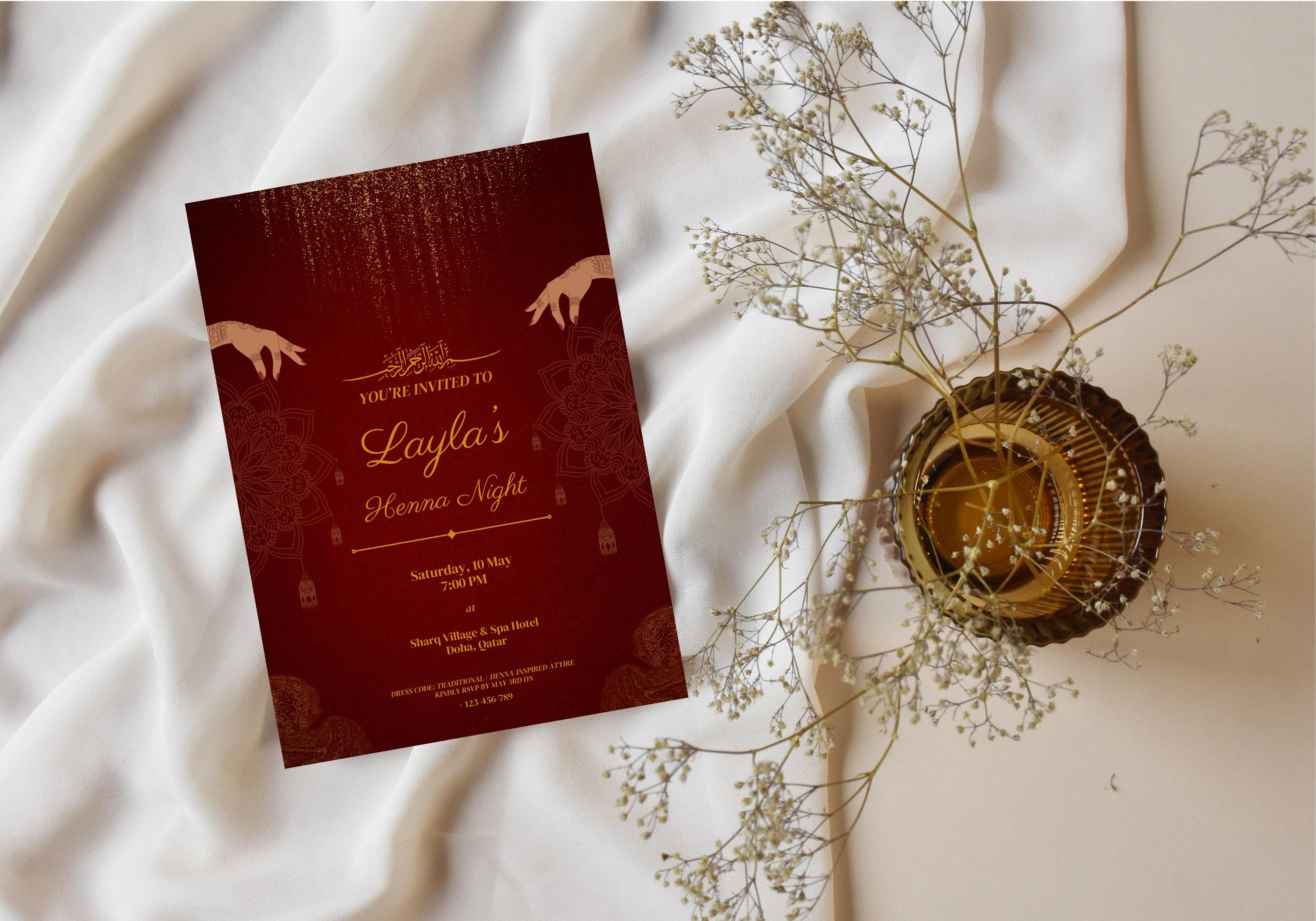 Henna Thank You Card - Etsy, image size:3000x2100