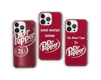 Dr Pepper Phone Case | Trendy Soda Aesthetic Cover for iPhone, Pixel & Samsung | Vintage Dr Pepper Gift | Retro Lover Gift | TikTok Trand