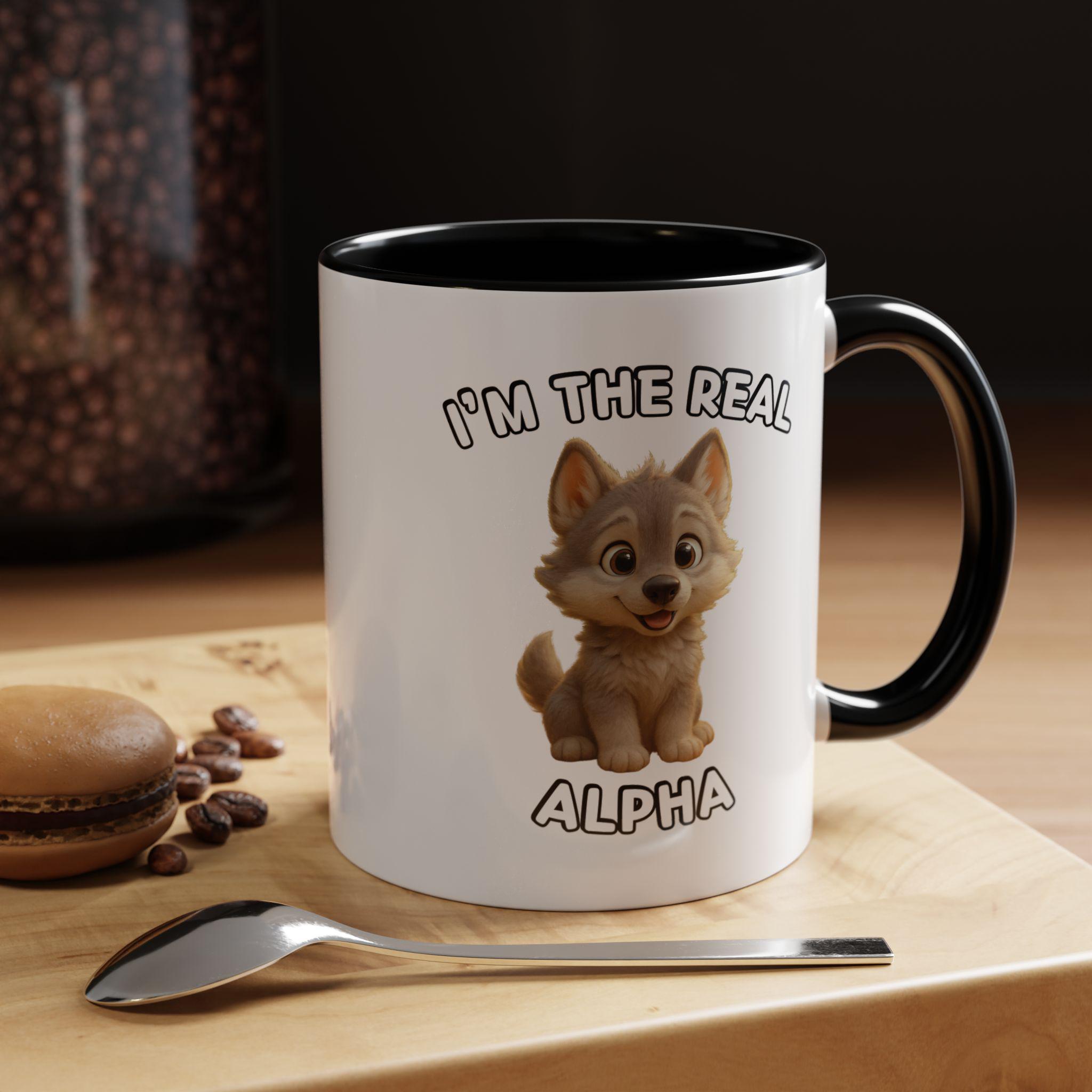 Alpha Wolf Mug, Bold Dog Lover Gift, Funny Animal Coffee Cup, Office Desk Humor, Pet Owner's Statement Mug