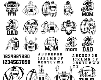 Football Name Svg, Custom Football player Svg, Football svg, Football mom svg, Football team svg, Two football players svg