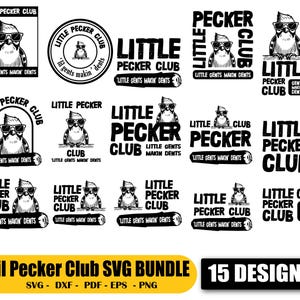 Little Pecker Club Svg-bundel, Lil Pecker Club Png, Little Pecker Club grappig shirt, sublimatie ontwerp digitaal bestand Cricut, Instant Download
