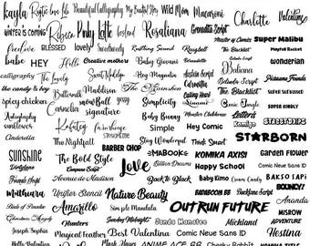 The Ultimate 50 Fonts - Font Bundle Otf, Cricut, Canva Font, Script ...