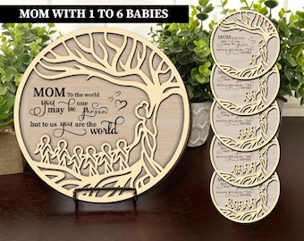 Mother Tree SVG: Layered Wooden Stand, Laser Cut File (Digital Download)