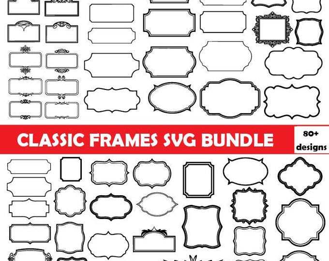 Frames Svg/ Label Svg/ Vintage Frames Svg/ Frames Svg/ Retro Frames Svg ...