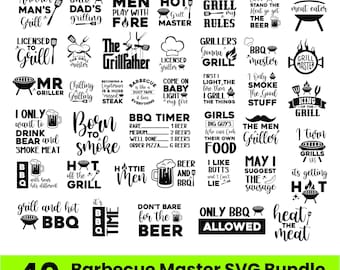 BBQ Grill Master SVG Bundle: Funny Grilling Designs (Digital Download)