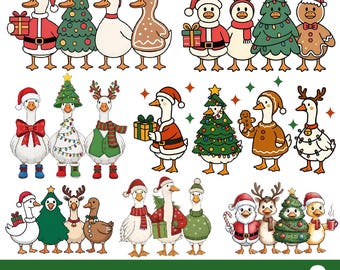 Christmas goose Png, Goose Png Bundle, Just A Jolly Goose png, Duck Christmas png, Xmas Goose Png, Goose Christmas PNG