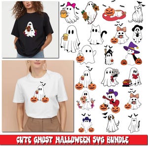 High Quality Cute Ghost SVG Bundle, Cute Halloween svg, Cute Ghost dxf, Cute Ghost png, Cute Ghost vector, Cute Ghost clipart, Spooky svg