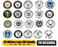 US Military Logo SVG Bundle, Army Svg, Navy Svg, Coast Guard Svg, Air Force, Laser Ready, Vector, Digital Download, Space Force SVG, Cricut