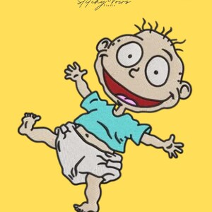 Tommy Pickles Embroidery Design | Plik do haftu maszynowego Baby Cartoon | Pobieranie cyfrowe | PES DST JEF | Obręcz 4x4 5x7