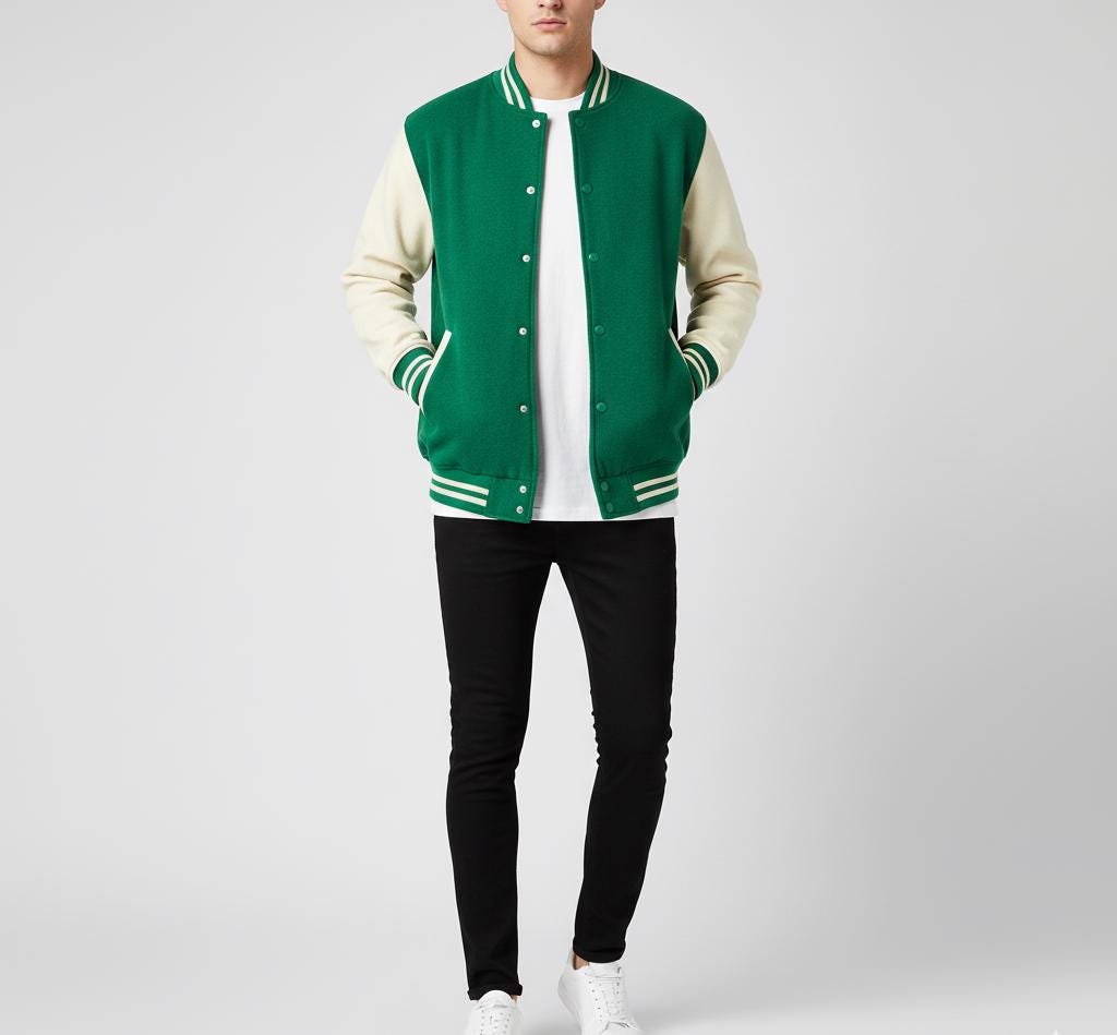 LA Palm Tree Varsity Jacket - Olive | Fashion Nova