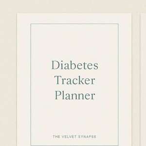 Planificador de seguimiento de la diabetes: registro diario y planificador de comidas (descarga digital)