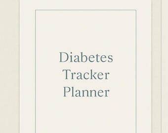 Diabetes Tracker Planner Bundle: Daily Log, Meal Planner (Digital Download)