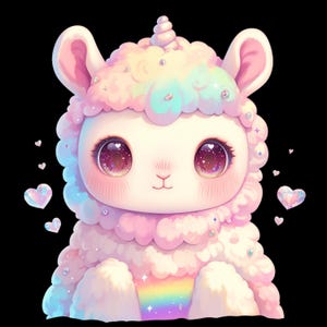 Adorable Llama Clipart – 10 Chibi PNGs for DIY and Printing