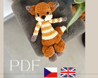 Crochet Fox Snuggler Pattern: Amigurumi Plush Toy (PDF Download)