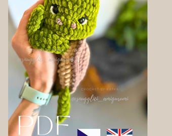 PDF-patroon gehaakt schildpadpatroon | Zelfstudie amigurumi-knuffel | Zeedieren