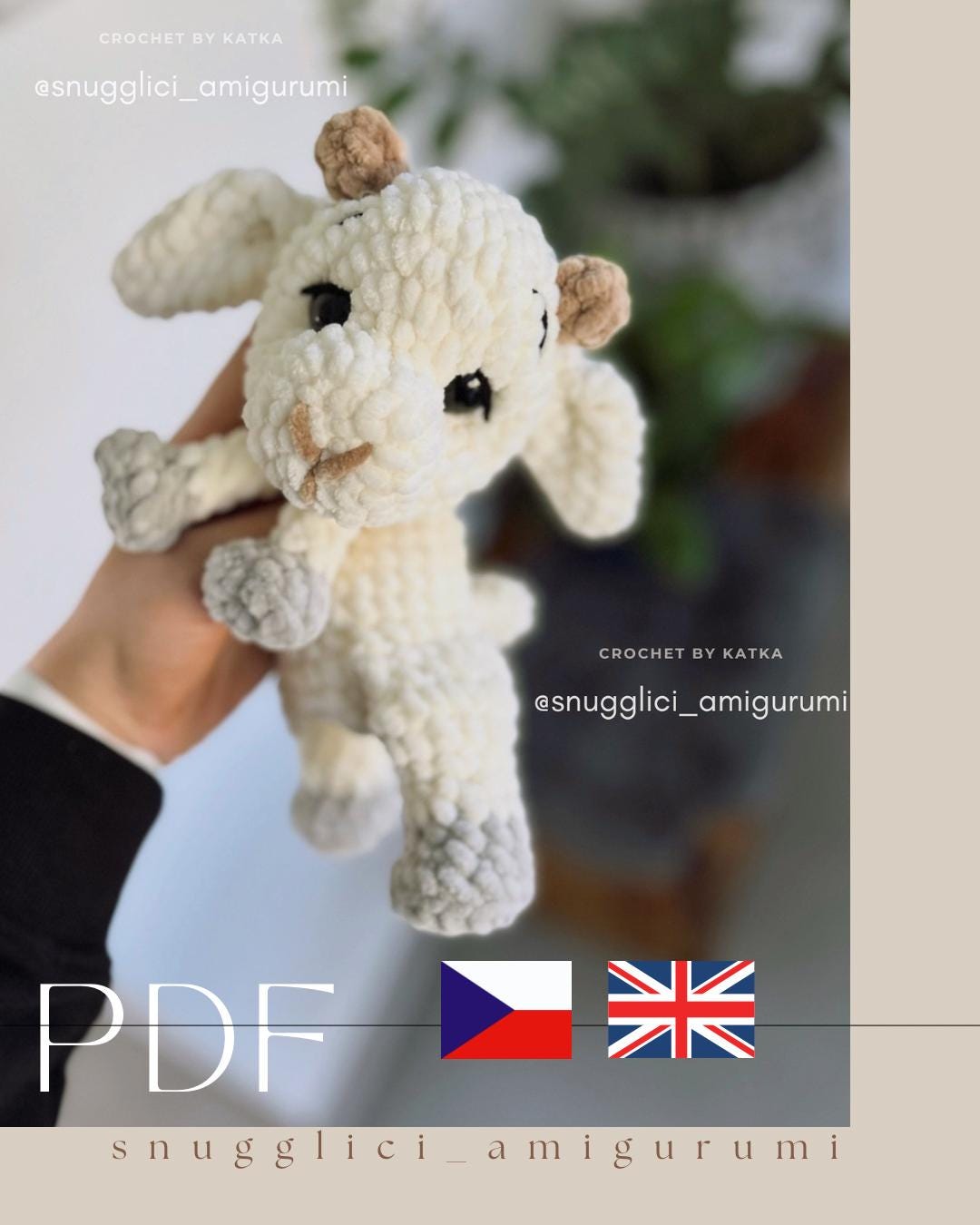 Little Goat Crochet Pattern PDF | Amigurumi Kid Goat