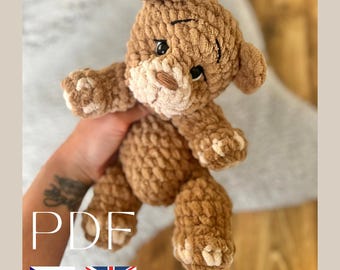Crochet Teddy Bear Pattern PDF | Bear Amigurumi Tutorial |  Animal Crochet Toy Plushie