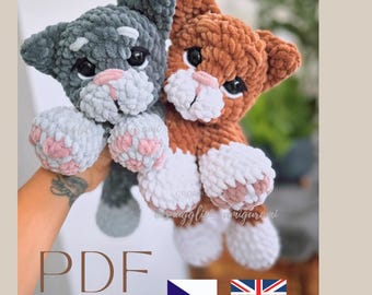 Crochet Kitten Pattern PDF | Amigurumi Cat Plush Toy Tutorial