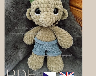 Crochet Zombie Pattern | Amigurumi Halloween Plush PDF Tutorial | Spooky Toy