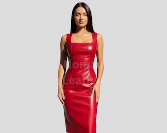 Handmade Women's Lambskin Black Leather Dress, Leather Outfit, Plus Size  Dress , Plus Size Leather Dress, Genuine Leather Dress, Party Dress - Etsy