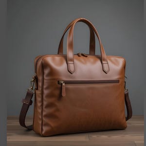 Genuine Leather Briefcase for Men, Vintage Laptop Bag, Leather Messenger Bag, Business Shoulder Bag, Father&#39;s Day Gift, Handmade Office Bag