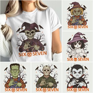 Funny Haunted by 6-7 Meme Halloween Characters  SVG PNG EPS Bundle Digital Download