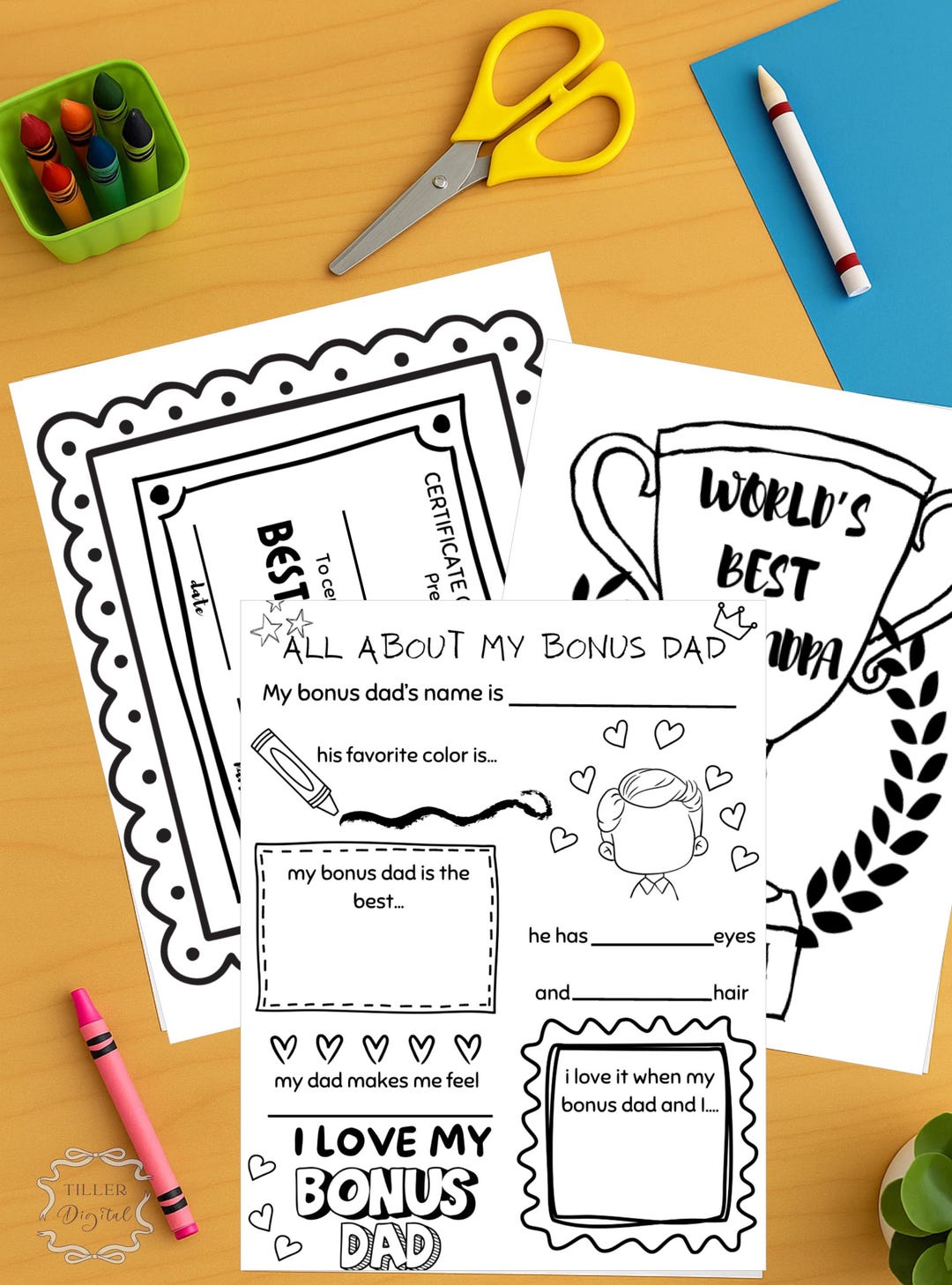 Father’s Day Coloring Pages Bundle – 10 Printable Sheets for Dad ...