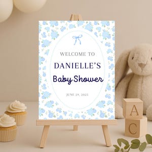 Baby Shower Welcome Sign Canva Template | Editable Digital Sign | Baby Shower Decor Printable | Instant Download