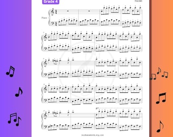 Passacaglia - Grade 4 Piano Sheet Music PDF + MP3 + Clean Versions | Handel Halvorsen