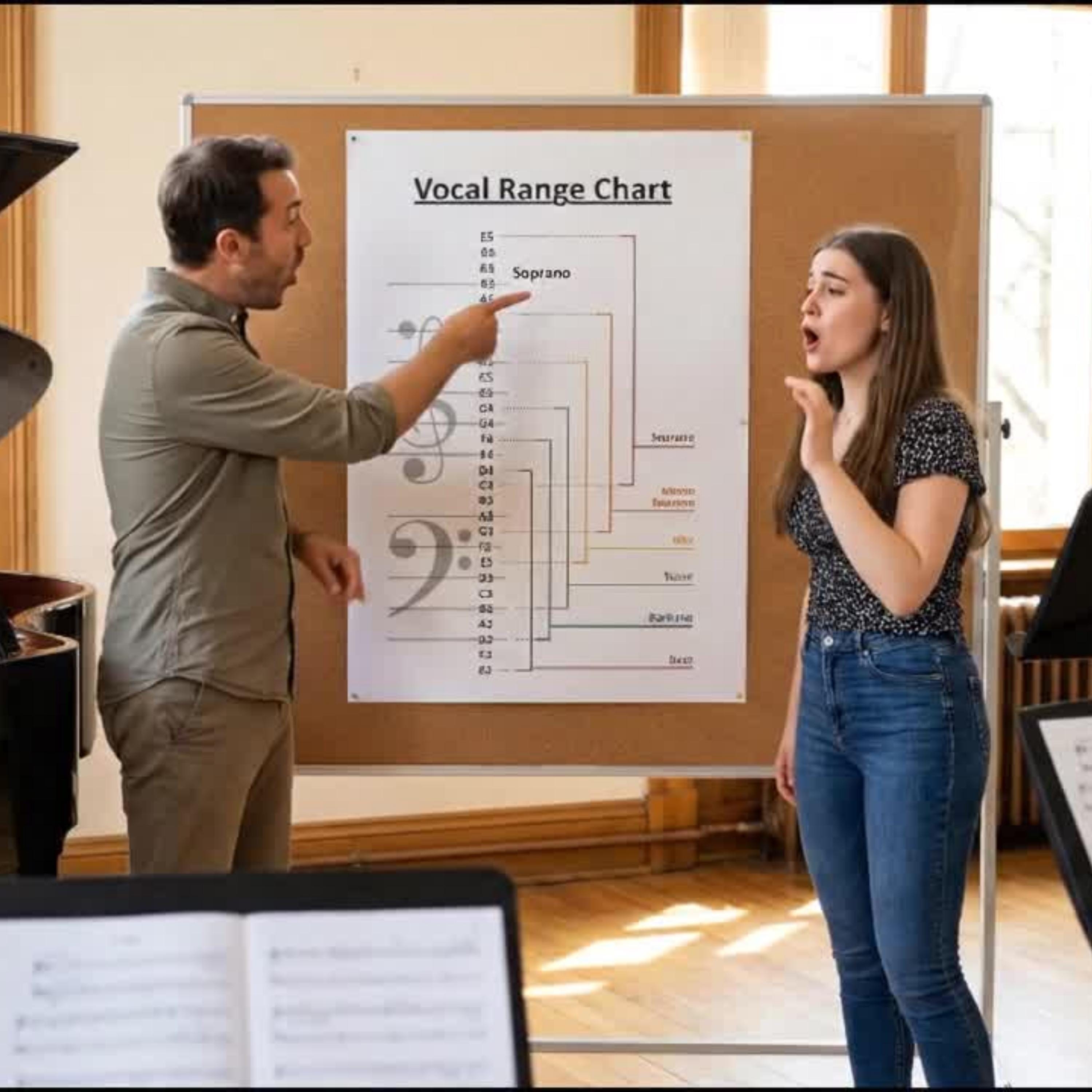 Vocal Range Reference Chart for Music Teachers – Voice Types Guide for ...