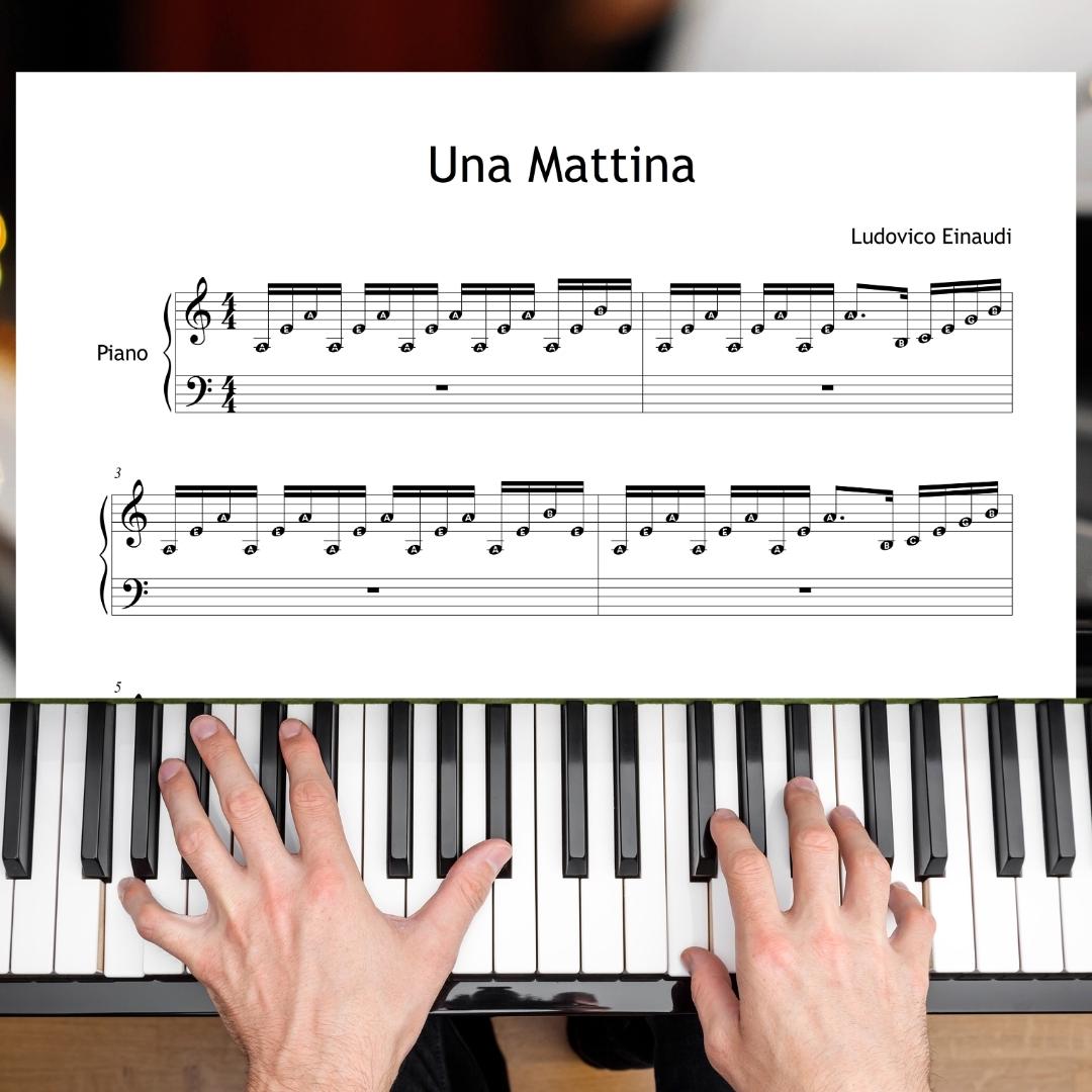 Una Mattina - Educational Piano Score for Beginner Students with Multi-Sensory Learning Support