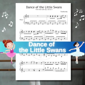 Dance of the Little Swans – Easy Piano Sheet Music PDF | Grade 3–4 Arrangement with MP3 & Tutorial | Tchaikovsky