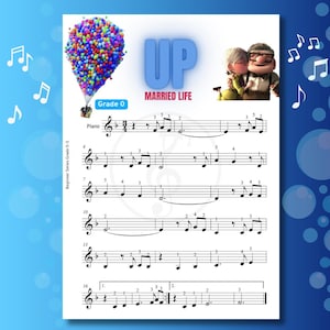 Married Life (from UP) - Grade 0 Piano Sheet, Movie Theme, Beginner Music PDF with MP3 and Video