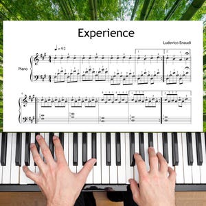 Experience - Simplified Piano Solo by Ludovico Einaudi (Pedagogical  Arrangement, PDF with Finger Numbers, Chords & Note Names)