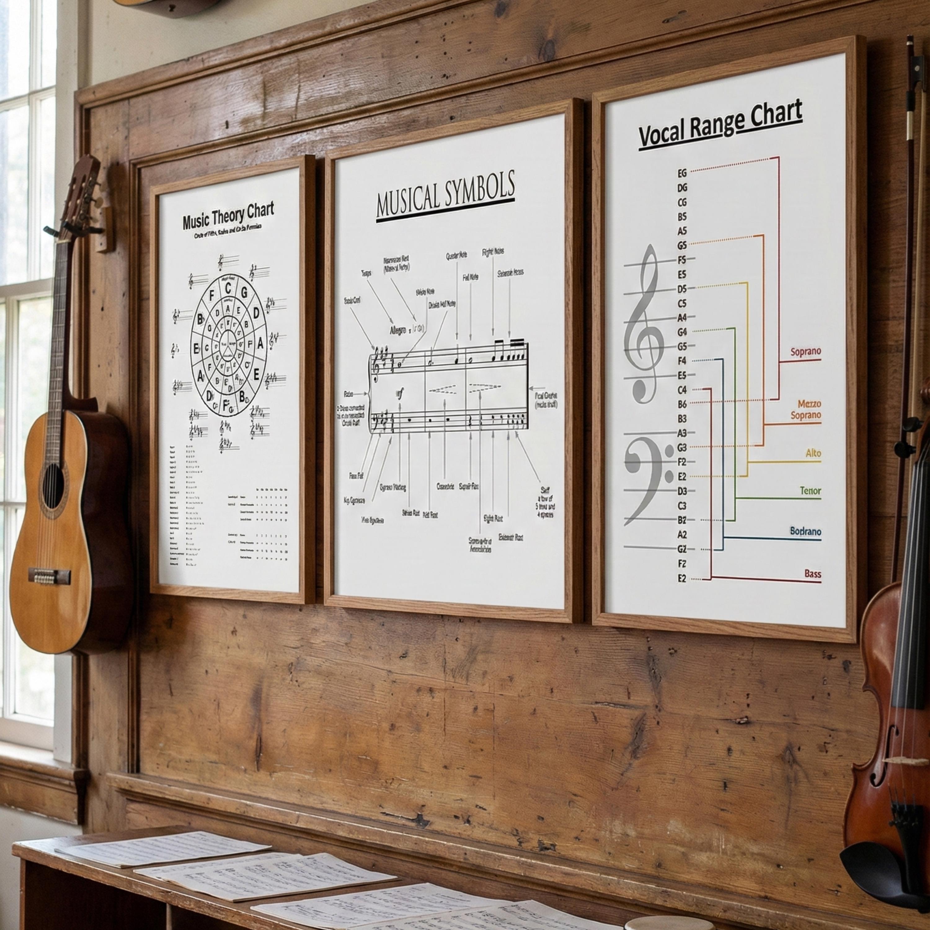 Vocal Range Reference Chart for Music Teachers – Voice Types Guide for ...