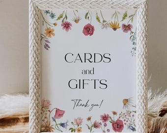 Floral Cards and Gifts Sign: Spring Wedding Template (5x7, 8x10) #viona
