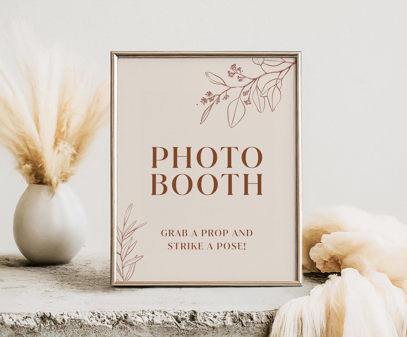 Photo Booth Sign Template | Printable Wedding Photo Prop Sign ...