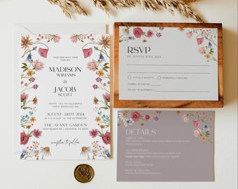 Set bloemen bruiloft boho bloemen: sjabloon lente zomer #viona