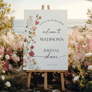Love In Bloom Bridal Shower Bundle: Invitation, Games, Welcome Sign Templates (Digital Download) #viona image 3