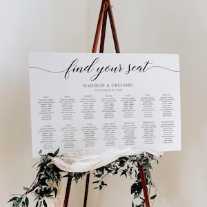 Minimalist Wedding Welcome Sign Template | Elegant Wedding Reception Sign #scr025
